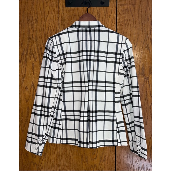 NWOT 7th Avenue Plaid One-Button Blazer - New York & Co. - Picture 2 of 5